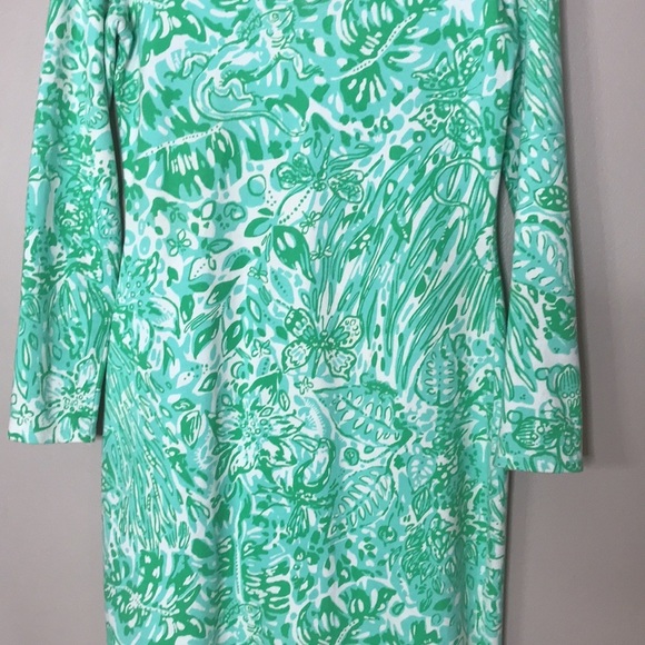 Lilly Pulitzer cotton green bungle in the jungle pullover v-neck dress small - Picture 4 of 12